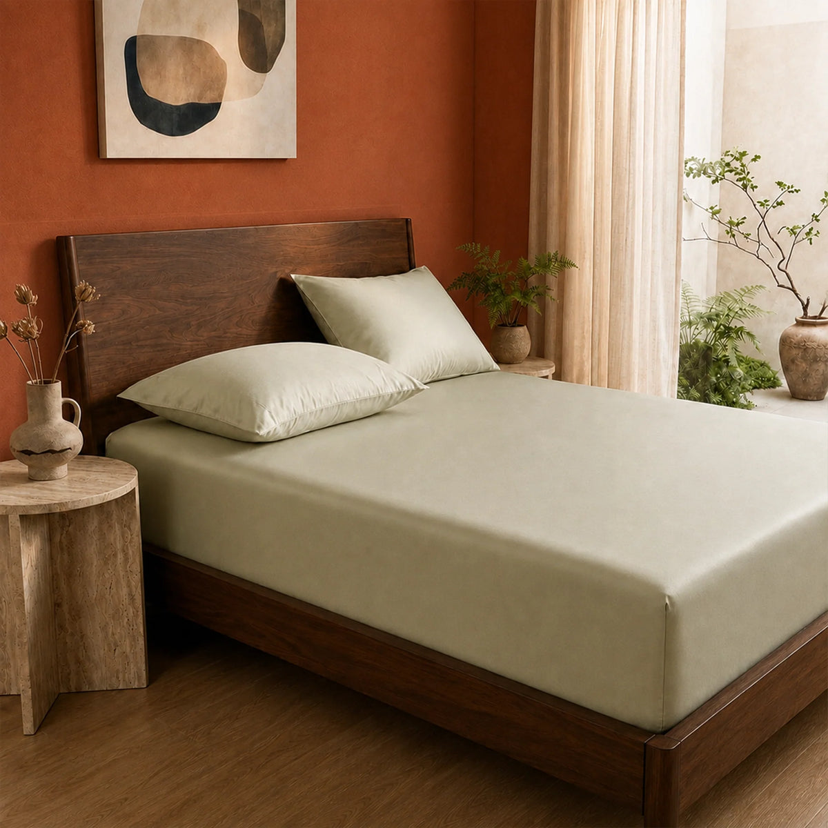 Organic Bamboo Fitted Sheet – Soft, Cool & Breathable-5