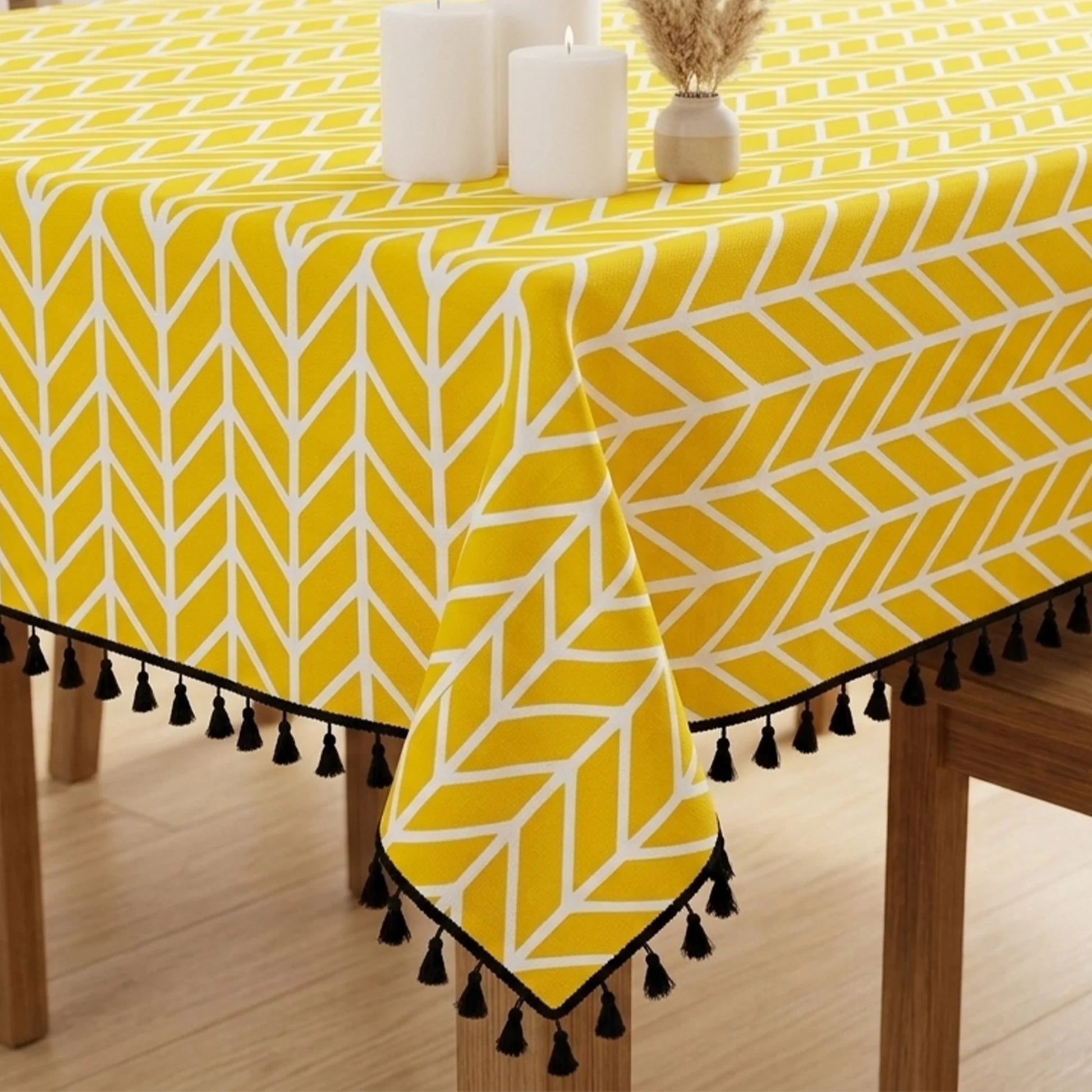 Imprimer Handpicked Aztec - Table Cover (Yellow)-5