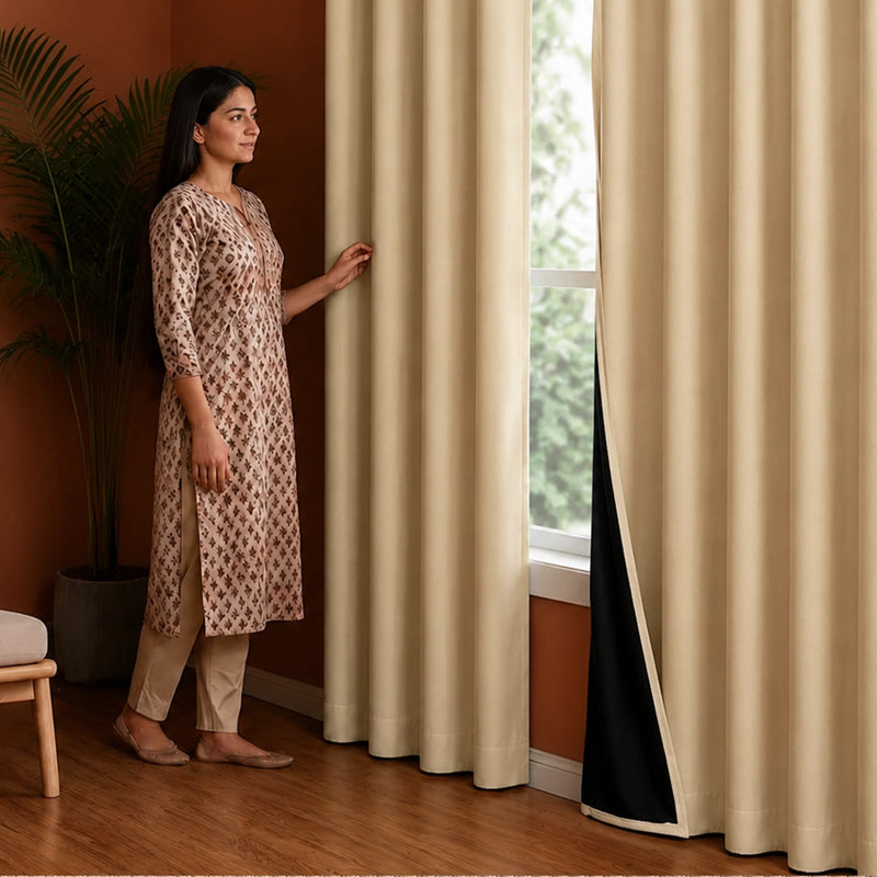 Fort Essential - Black Backing Blackout Curtain-5