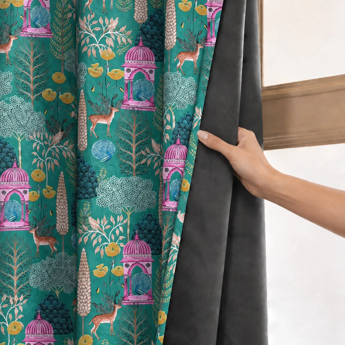 Imprimer Abstract - Digital Printed Blackout Curtain (Pichwai)-5