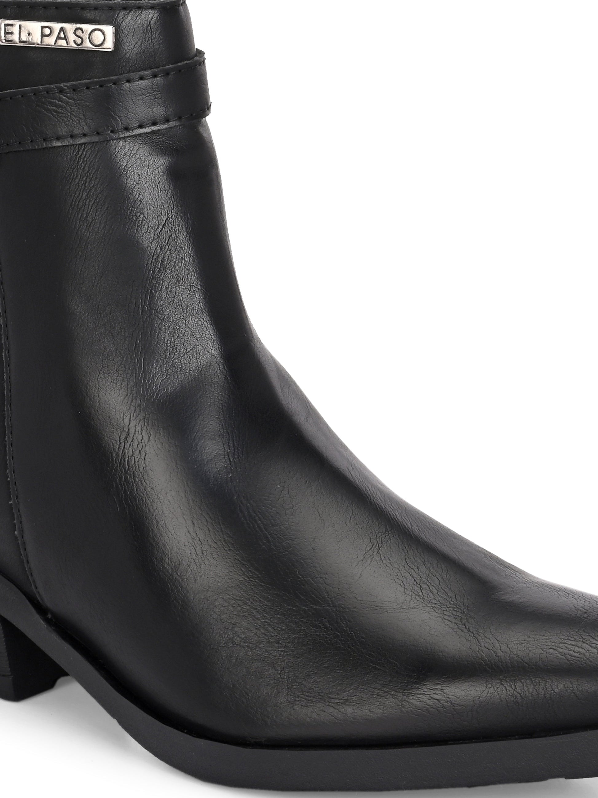 EL PASO Women Faux Leather Casual Slip On Boots-7