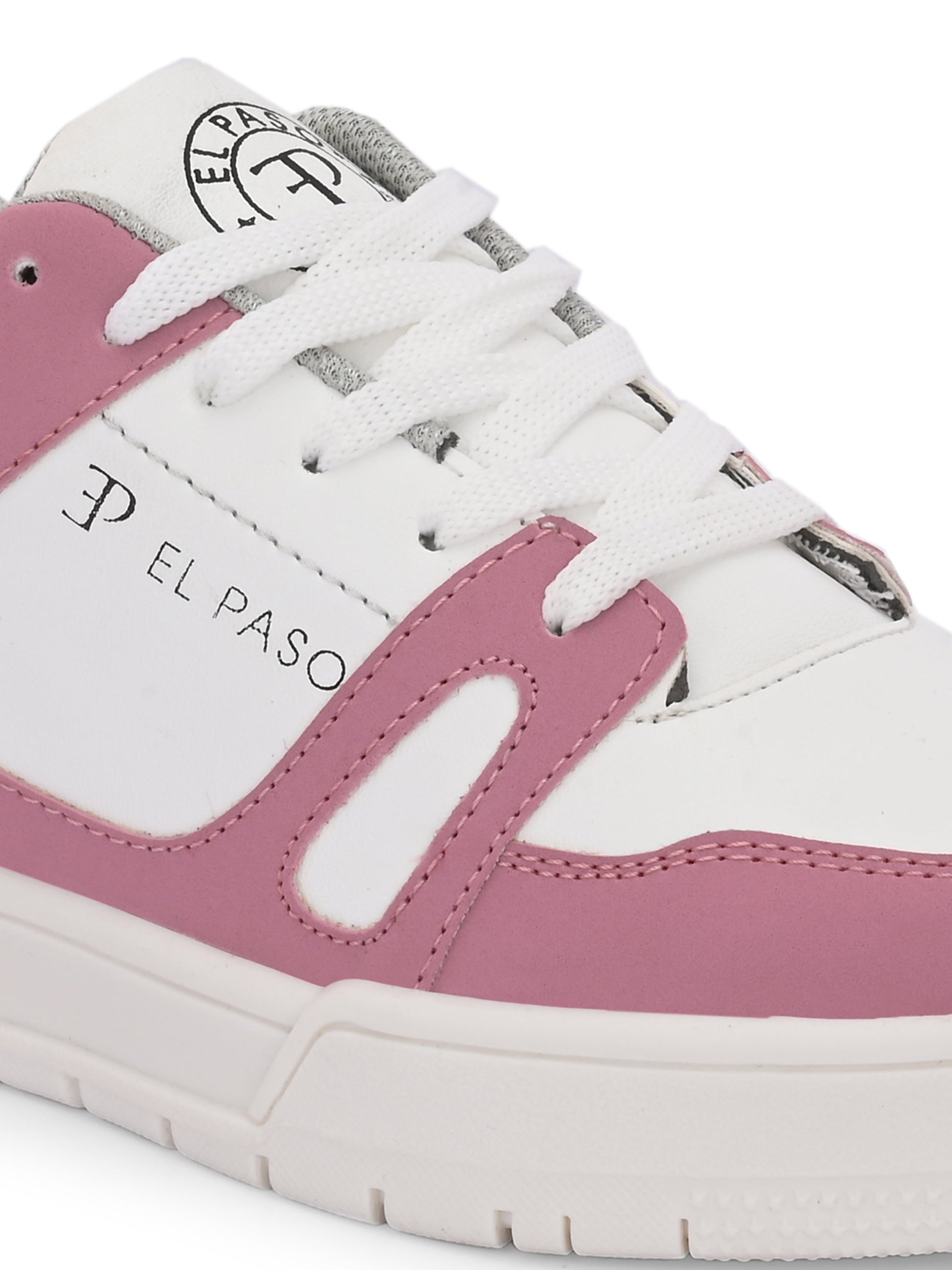 EL PASO Faux Leather Casual Shoes Lace Up Sneakers For Women-23