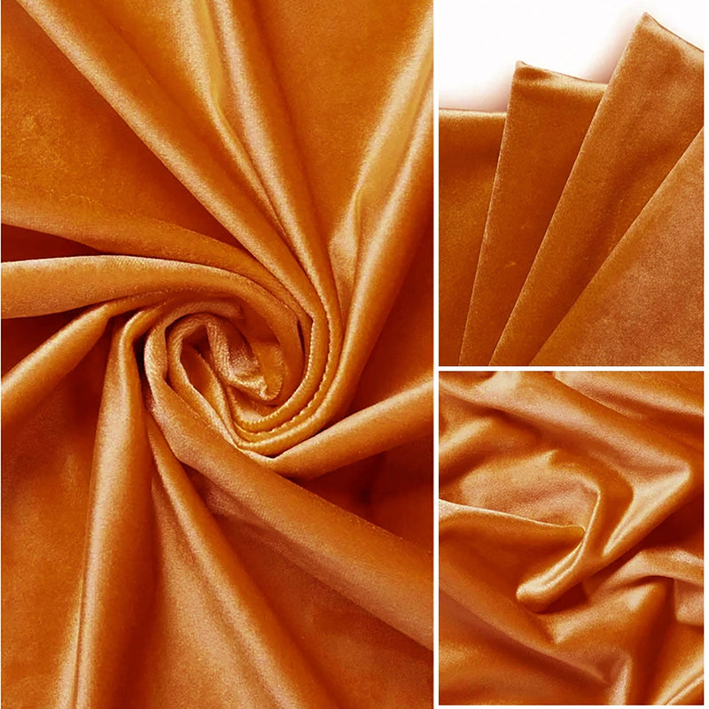 Fort Royal - Rod Pocket Velvet Curtain (Orange)-5
