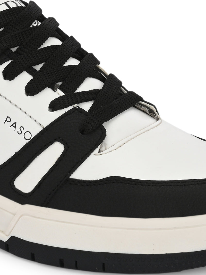 EL PASO Faux Leather Casual Shoes Lace Up Sneakers For Women-44