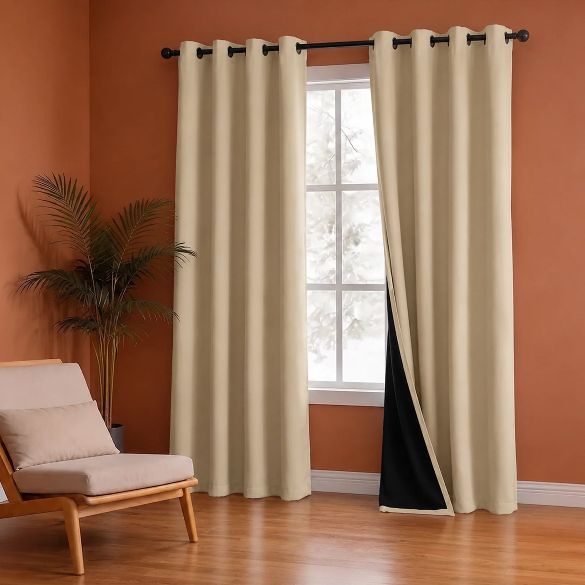 Fort Essential - Black Backing Blackout Curtain-1
