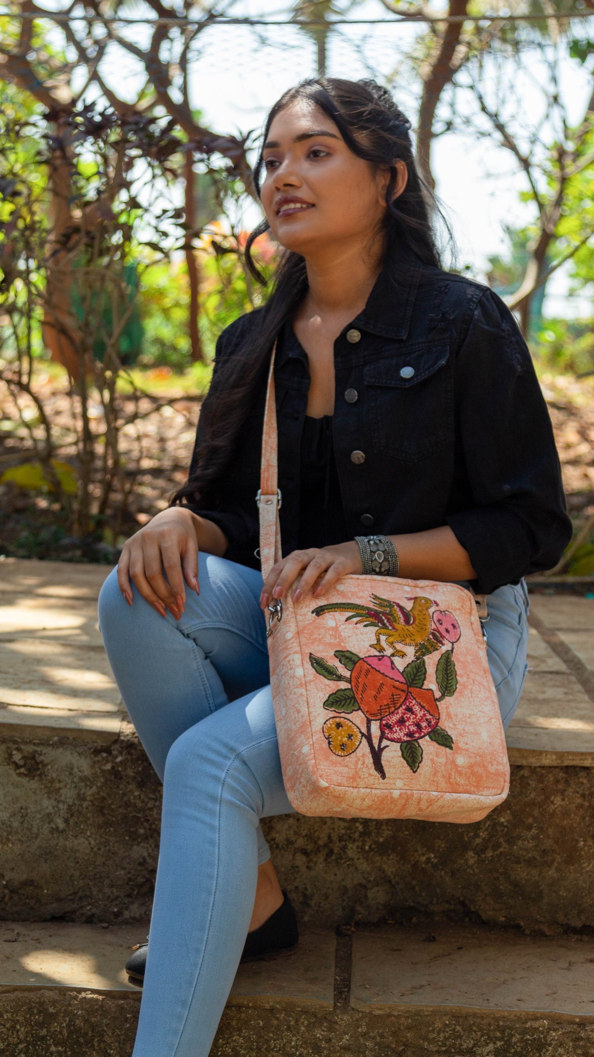 Sling Bag Tree of Life • Peach-5