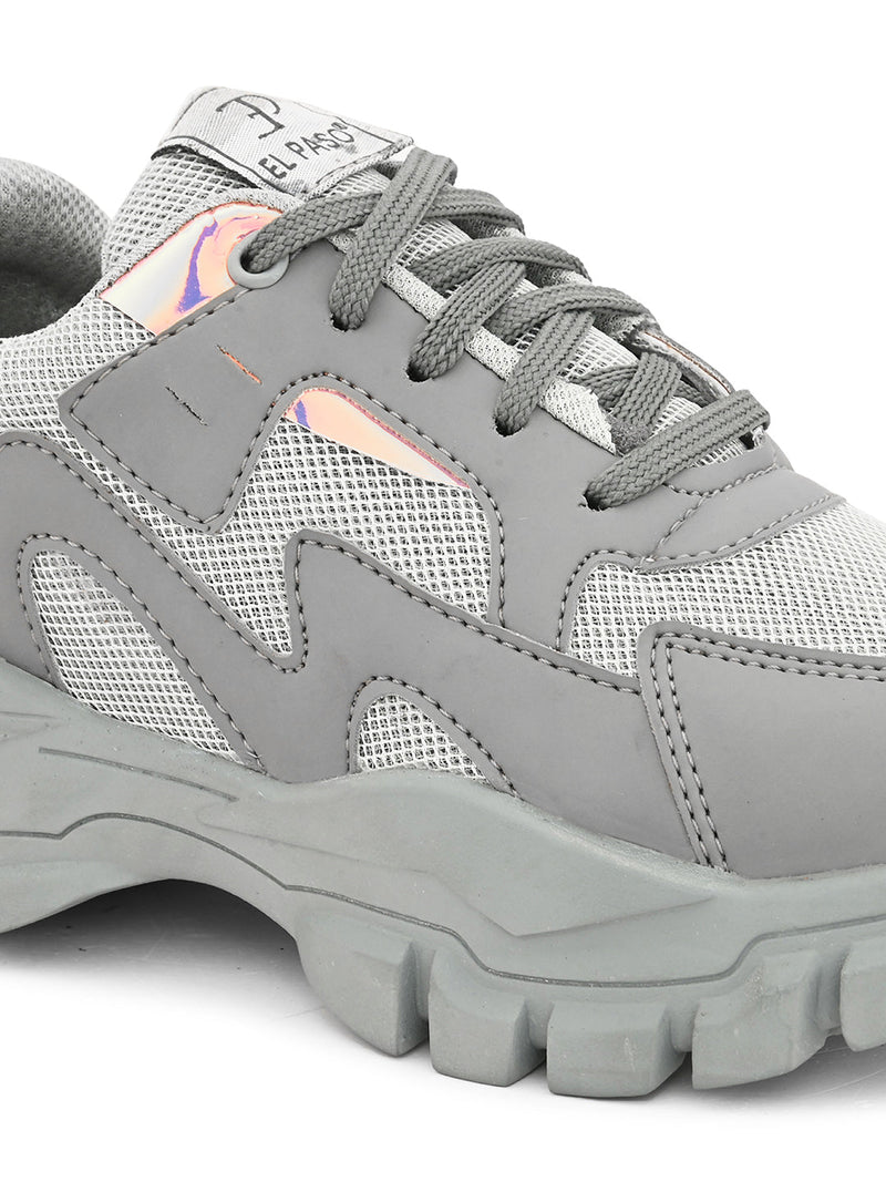 Lace-Ups Round Toe Women Sneakers-14
