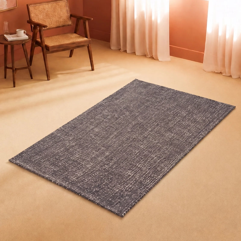 Tessitura Chromatic - Herringbone Cotton Rug (Grey & White)-6