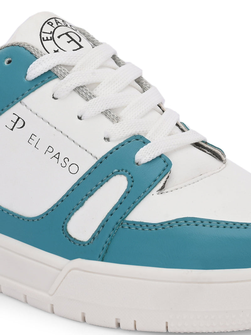 EL PASO Faux Leather Casual Shoes Lace Up Sneakers For Women-5