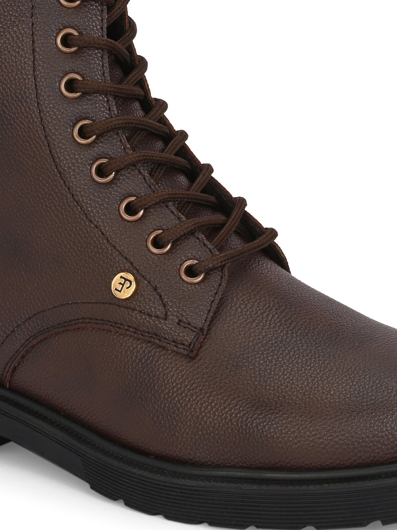 El Paso Women Faux Leather Casual Lace Up Boots-15