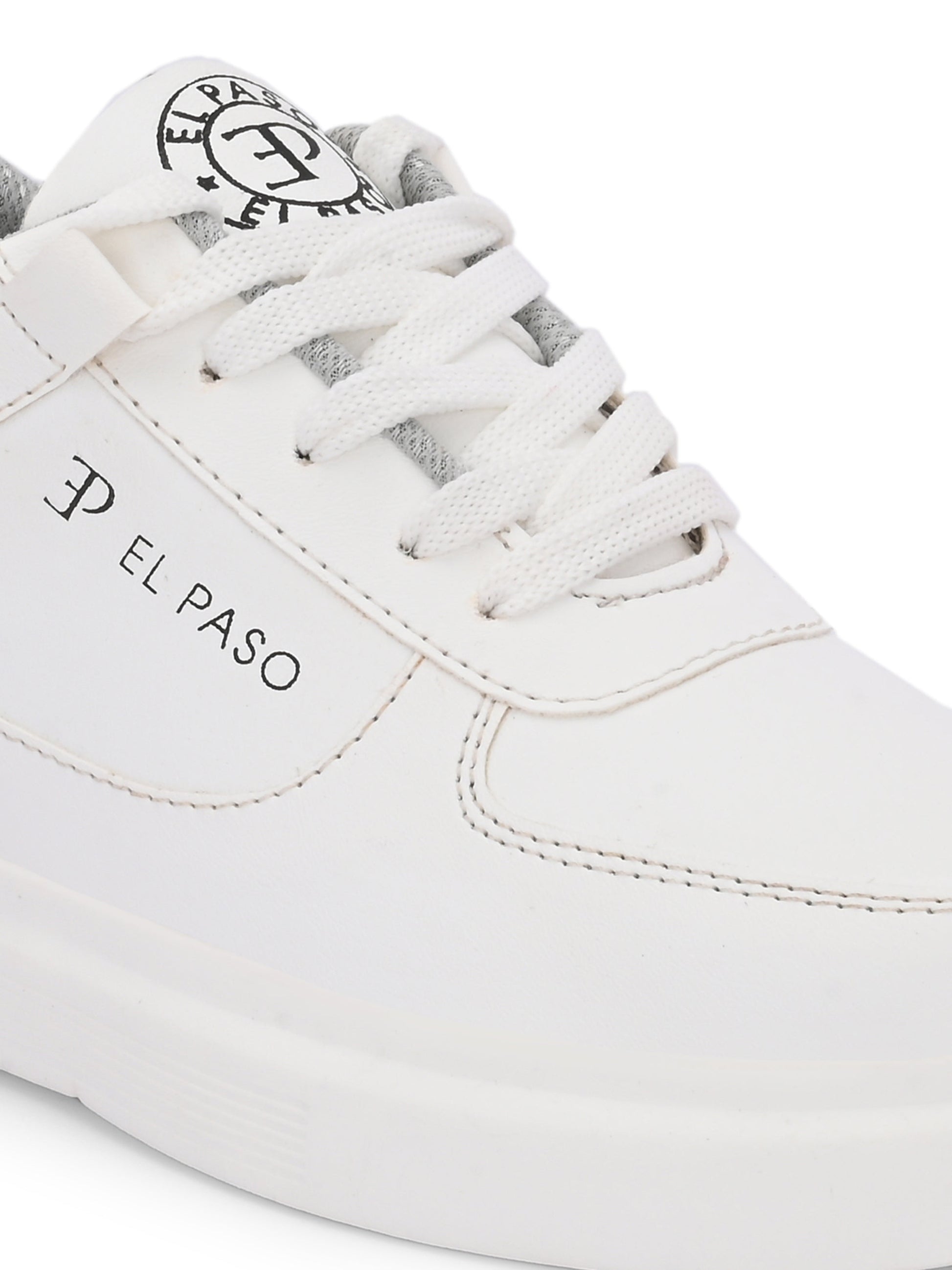 EL PASO Faux Leather Casual Lace Up Sneakers For Women-42