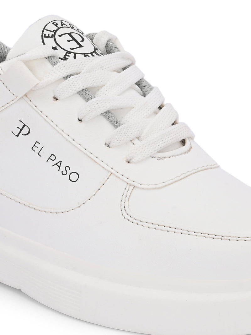 EL PASO Faux Leather Casual Lace Up Sneakers For Women-42