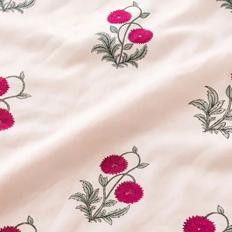 Imprimer Vignette - Rose Printed Dohar Blanket (Red)-5
