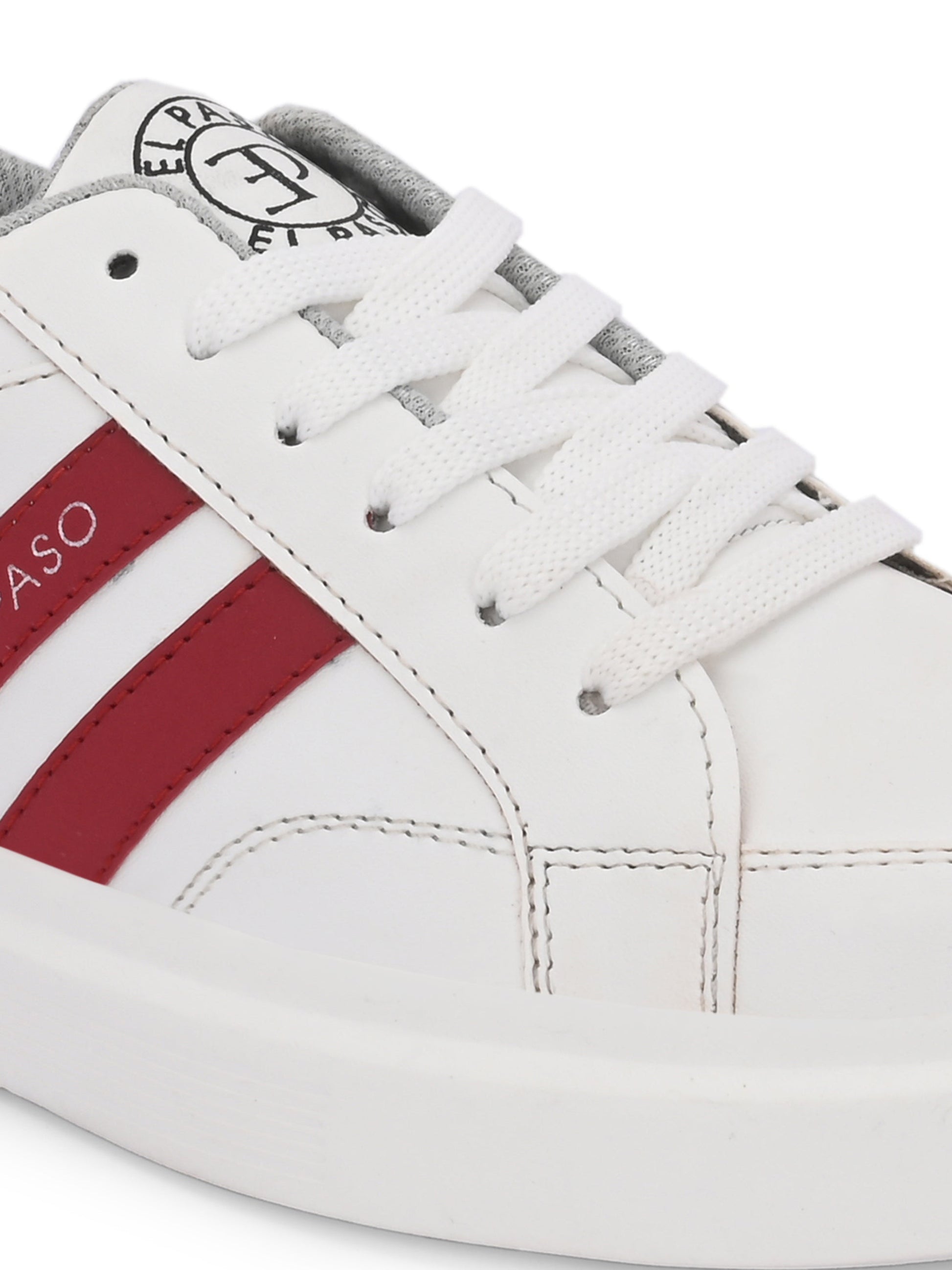 EL PASO Faux Leather Casual Lace Up Sneakers For Women-14