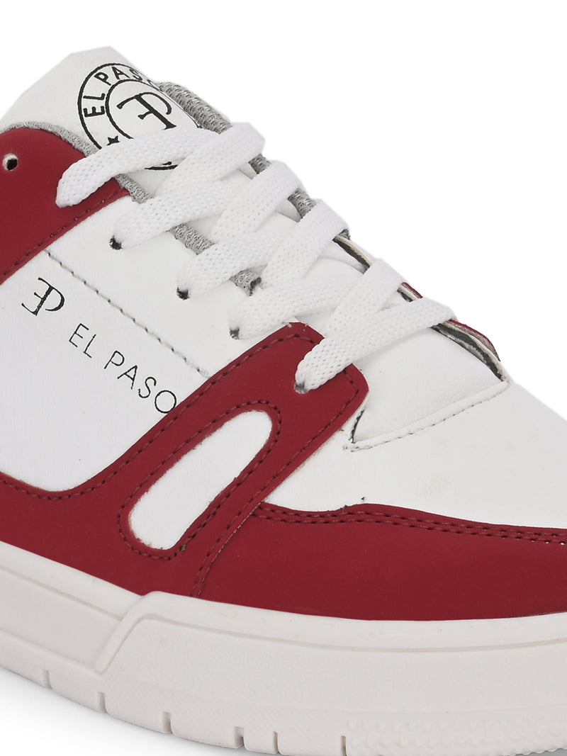 EL PASO Faux Leather Casual Shoes Lace Up Sneakers For Women-29