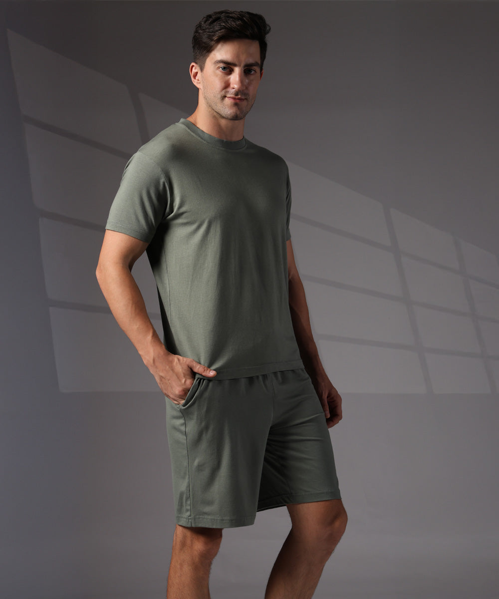 Naturefab Men’s Organic Bamboo Shorts Granite Green-3