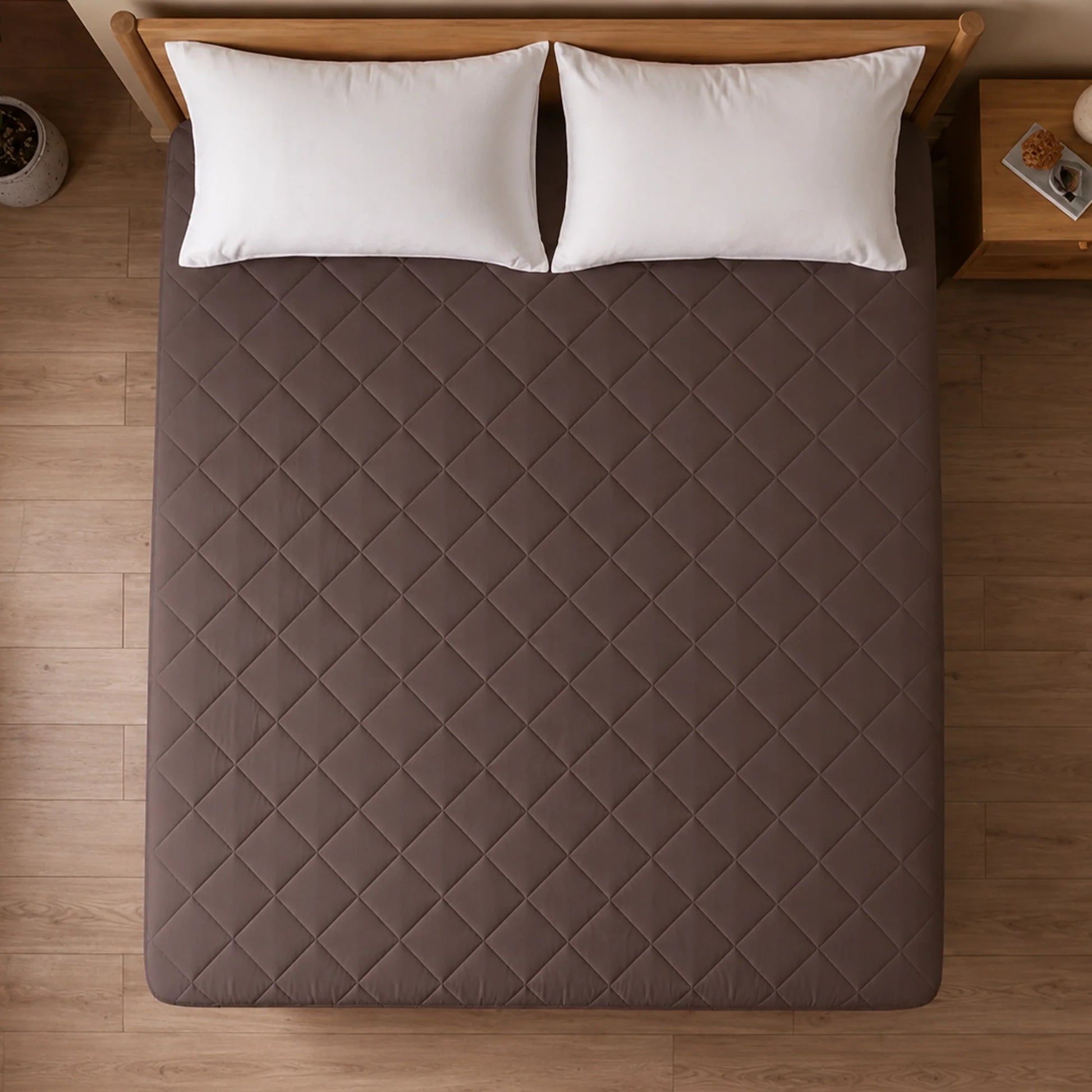 Ombre - Pure Shield Quilted Mattress Protector (Brown)-5