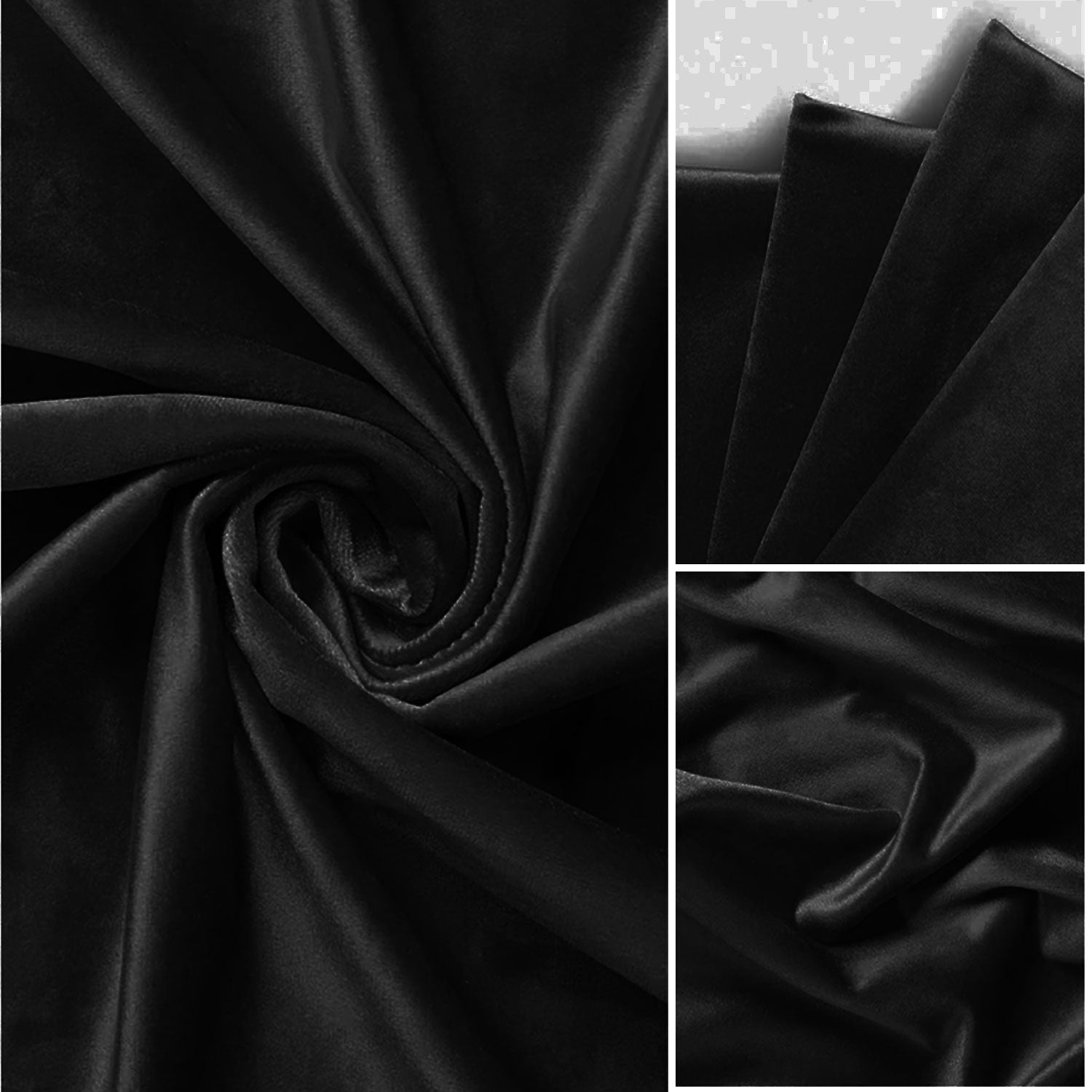 Fort Royal - Rod Pocket Velvet Curtain (Black)-5