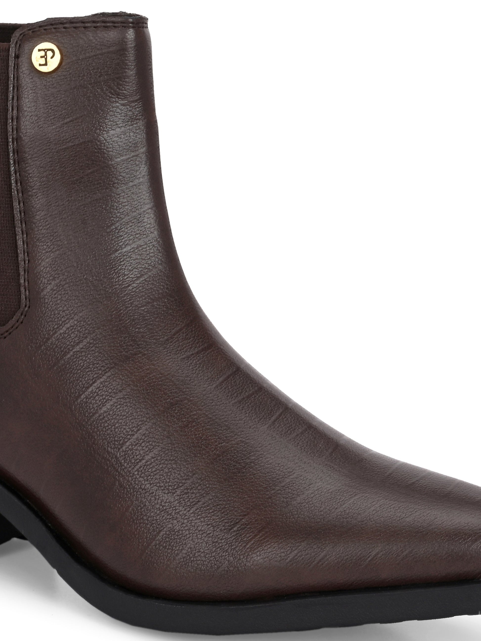 EL PASO Women Faux Leather Casual Slip On Boots-13