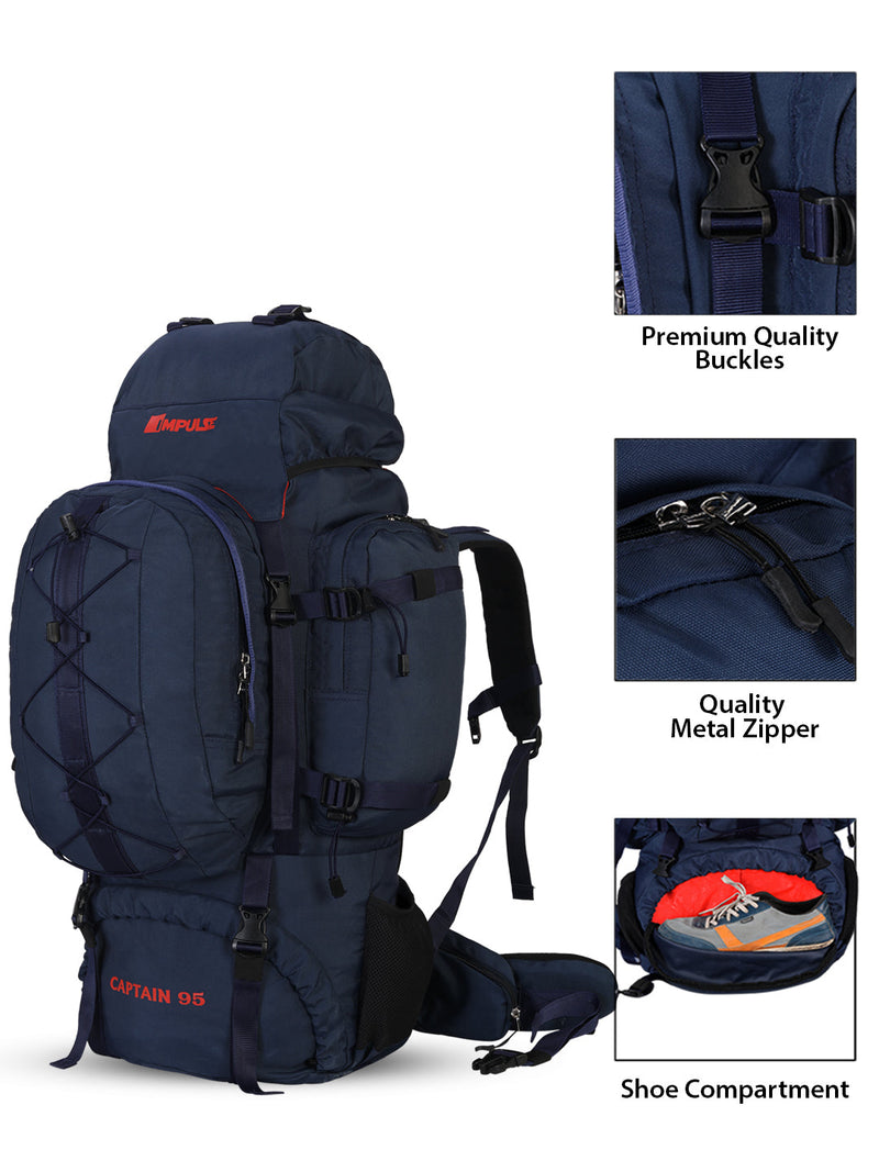 95 Litres Impulses Impulse Captain Blue Trekking bag-5