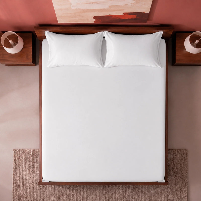 Fort Sublime - Solid Fitted Bedsheet (White)-5