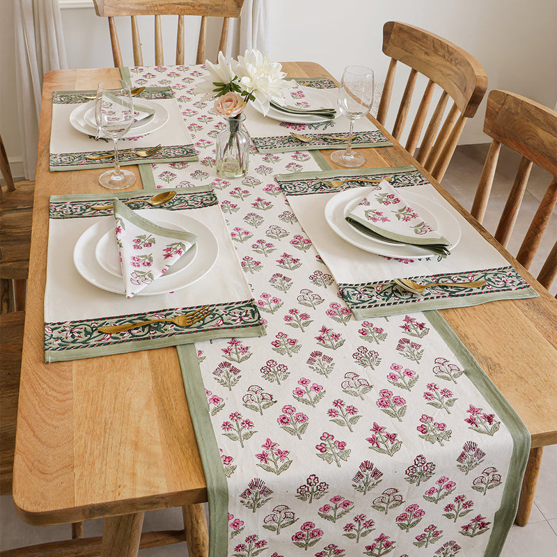 Wild Peony Table Runner with 6 Napkins & 6 Placemats-2