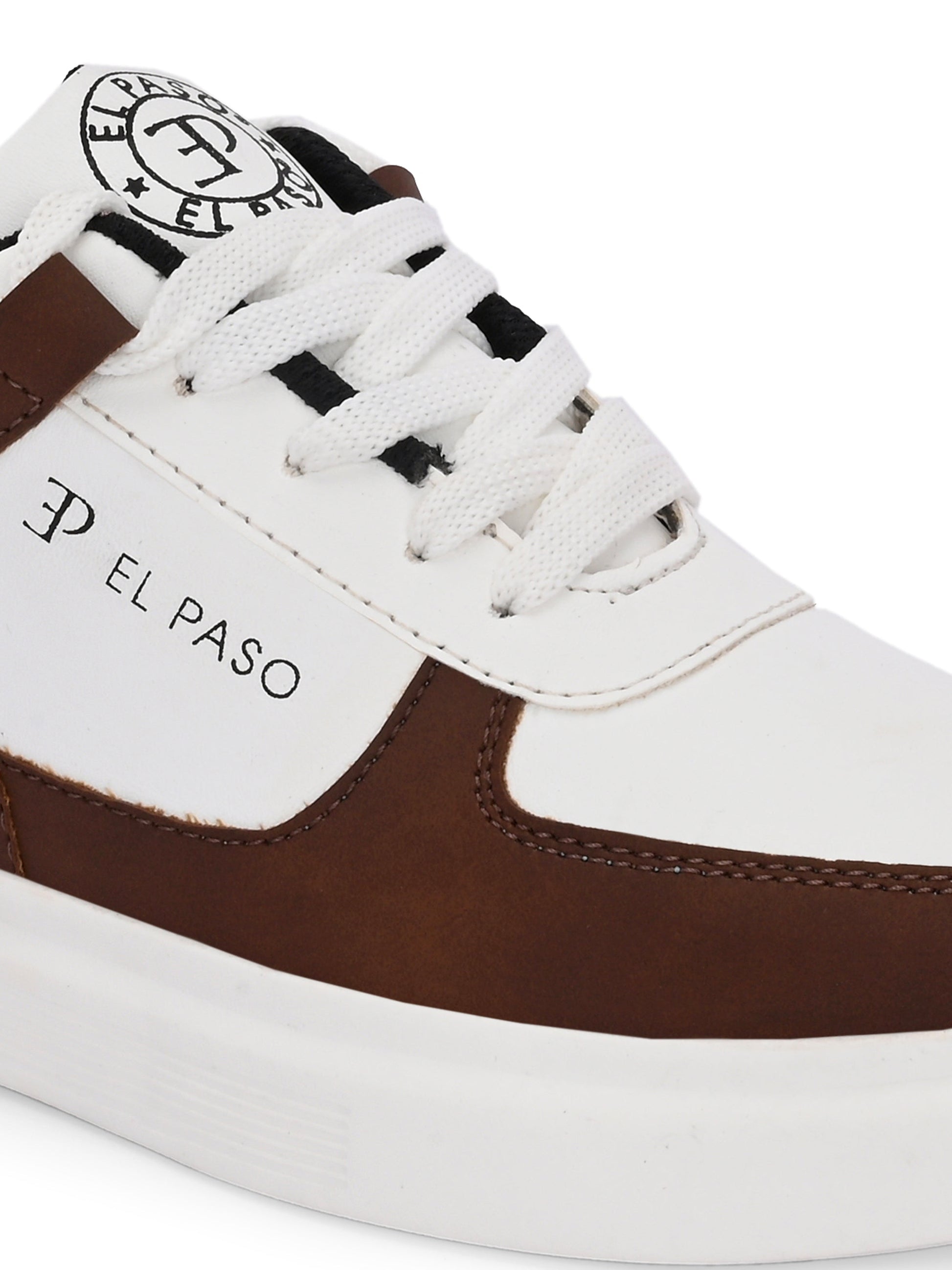 EL PASO Faux Leather Casual Lace Up Sneakers For Women-15