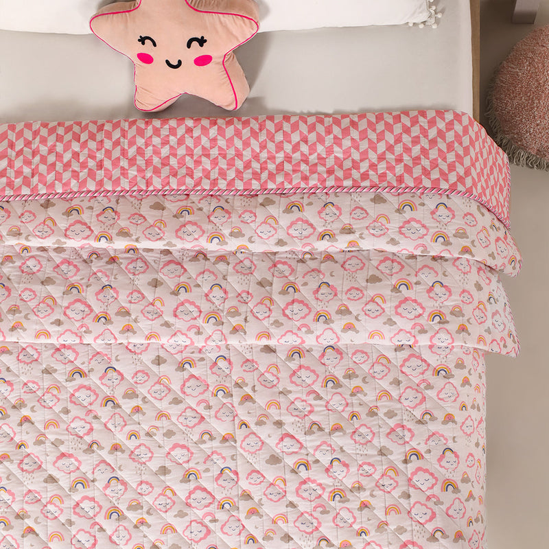 Baby Pink Cloudnine - Printed Baby Blanket-6