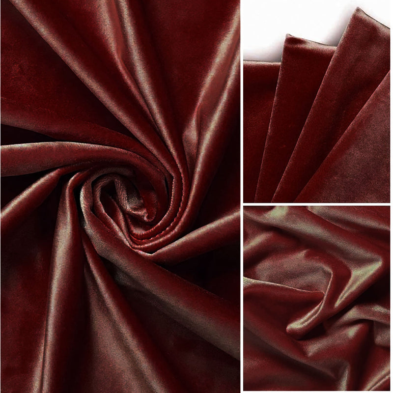 Fort Royal - Rod Pocket Velvet Curtain (Maroon)-5