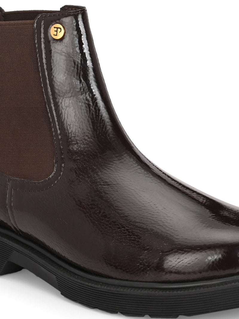 El Paso Women Faux Leather Casual Lace Up Boots-7