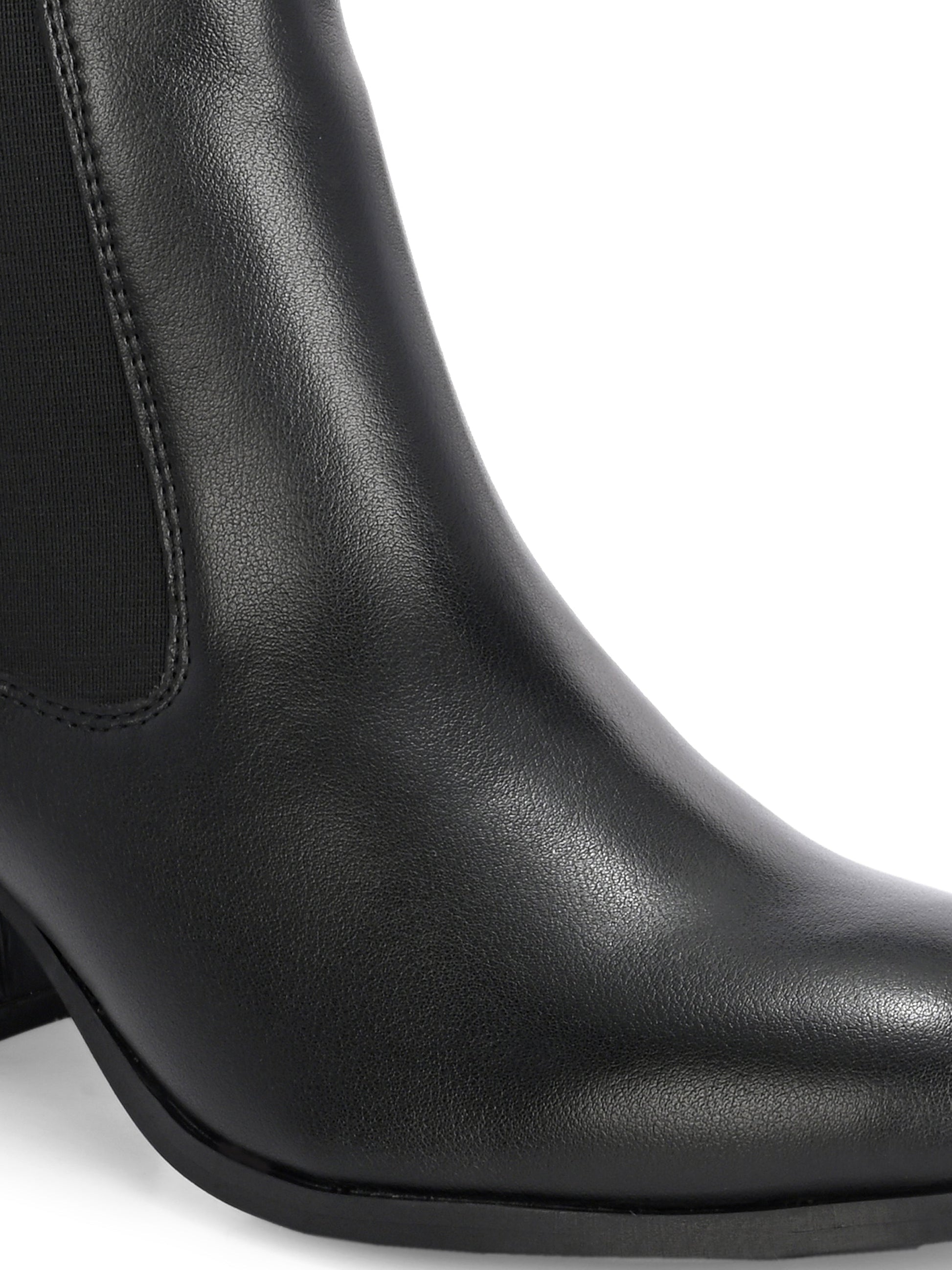 EL PASO Women Faux Leather Casual Slip On Boots-7