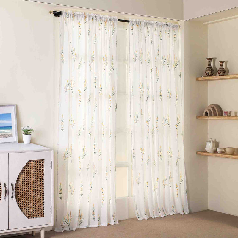 Imprimer Leafscape - Printed Rod Pocket Sheer Curtain-5