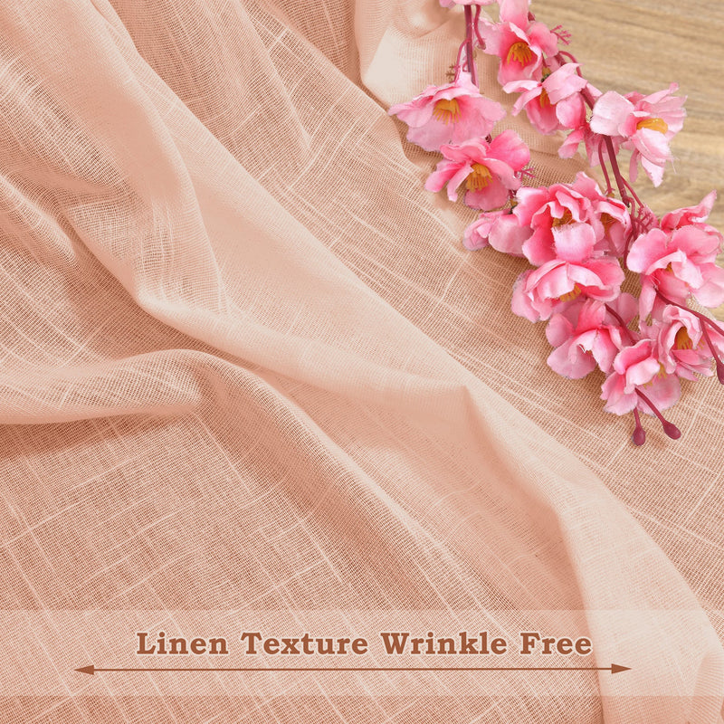 Fort Absolute - Peach Loop Sheer Curtain-6