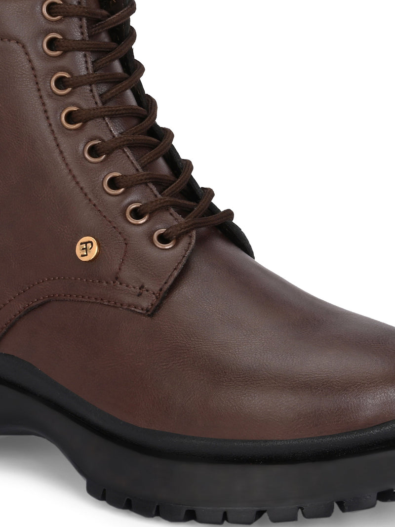 EL PASO Men Faux Leather Casual Lace Up Boots-11