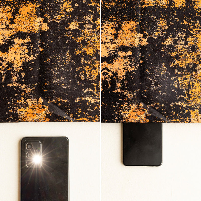 Imprimer Abstract - Digital Printed Blackout Curtain (Black & Mustard)-6
