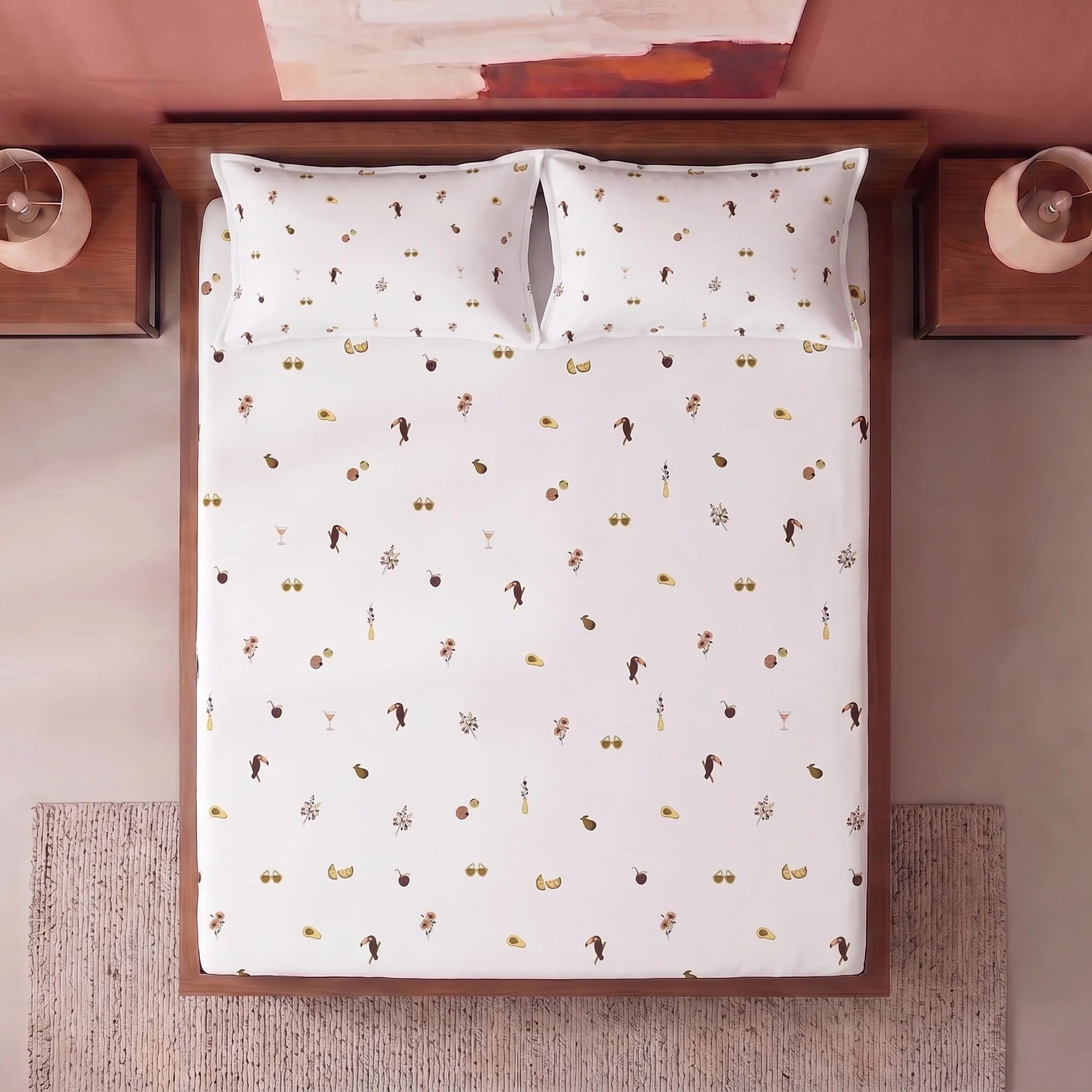 Imprimer Medley - Cartoon Printed Fitted Bedsheet (Multicolor)-5