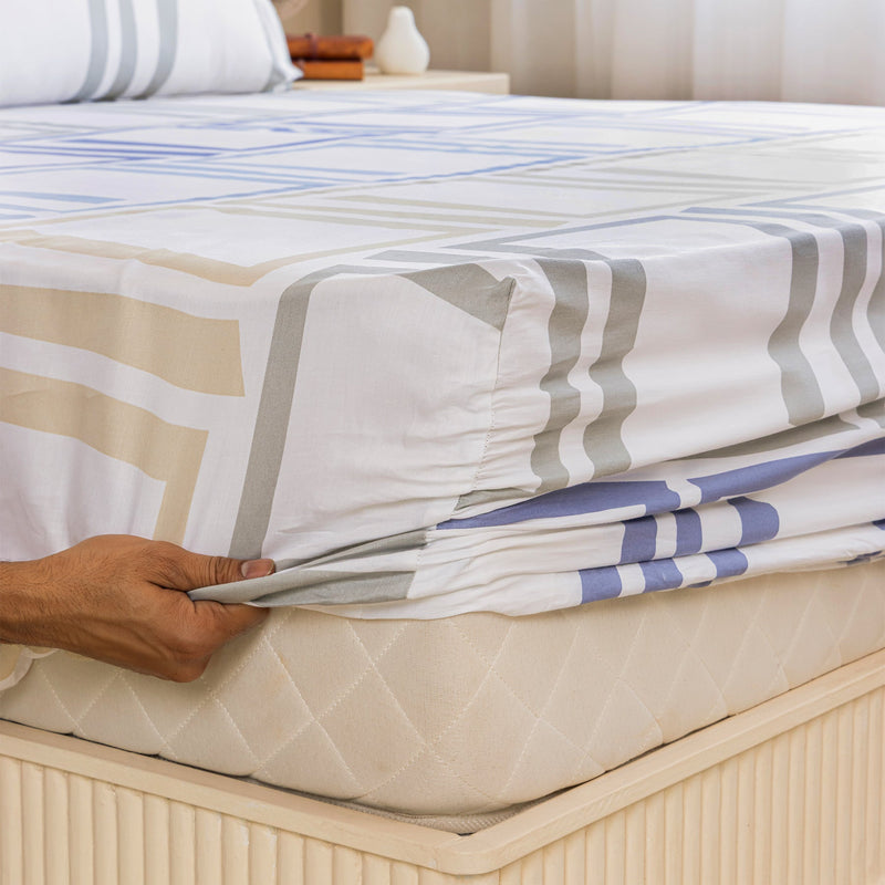 Imprimer Modern Maze - Printed Fitted Sheet-3