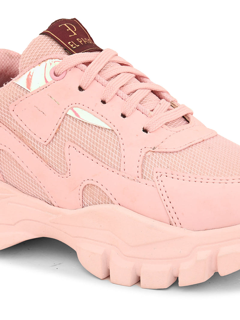 Lace-Ups Round Toe Women Sneakers-20