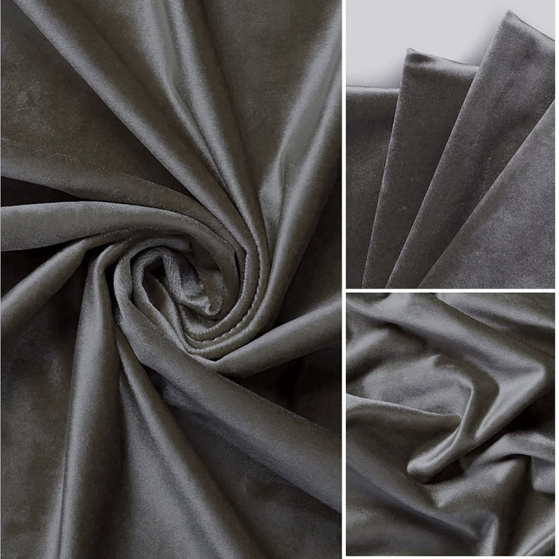 Fort Royal - Rod Pocket Velvet Curtain (Grey)-5