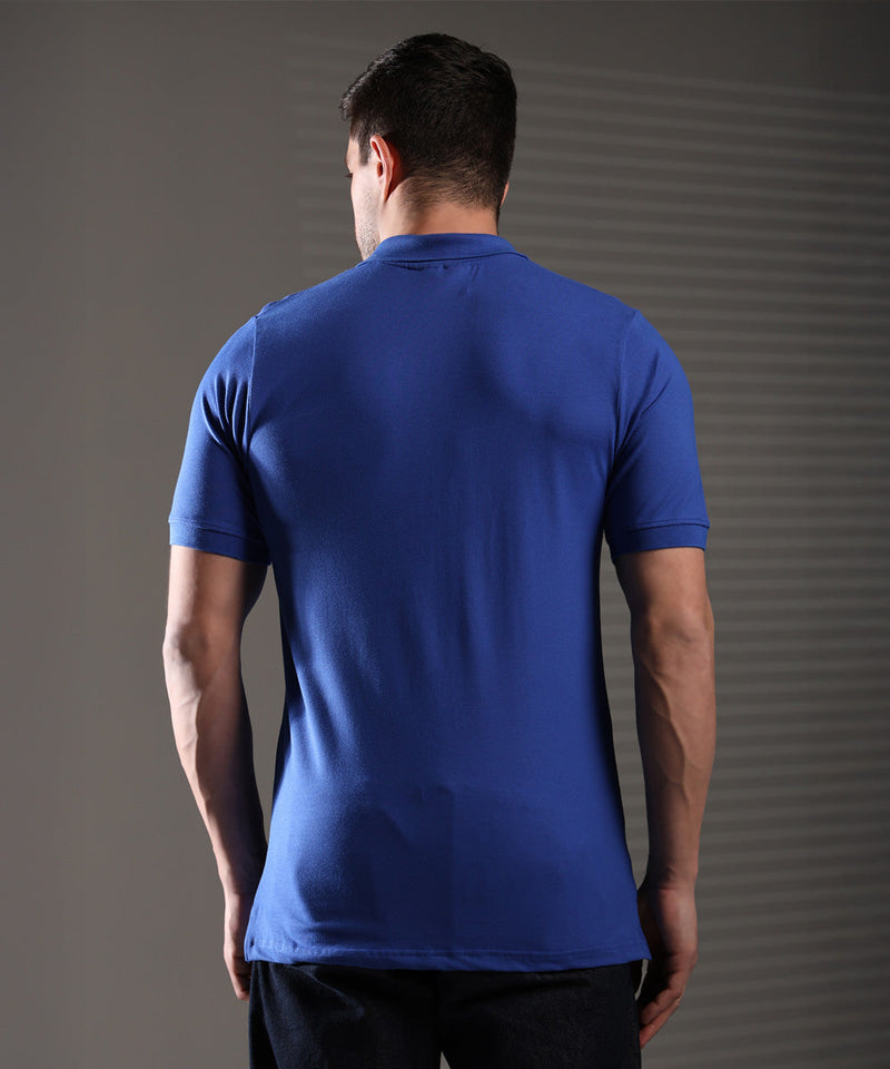 Naturefab Men’s Organic Bamboo Polo Tshirt Airforce Blue-5