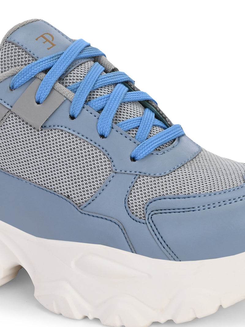 EL PASO Women Faux Leather Casual Lace Up Sneakers-4