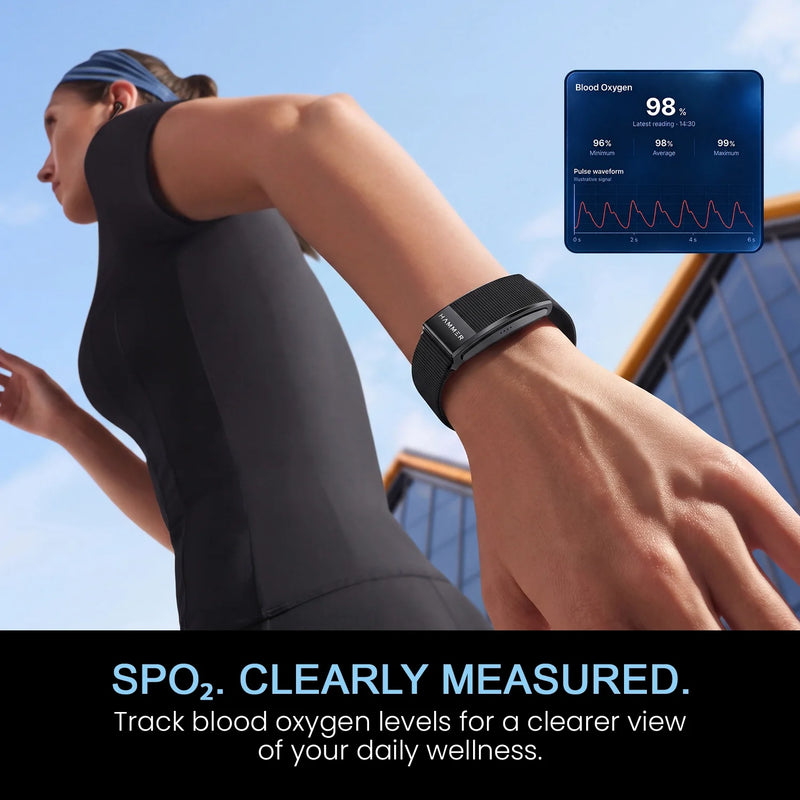 HAMMER Fit Pro 2 Screenless Fitness Band, 24/7 Activity Health Tracker, Heart Rate, Sleep Tracke, Multiple Sports Modes-5