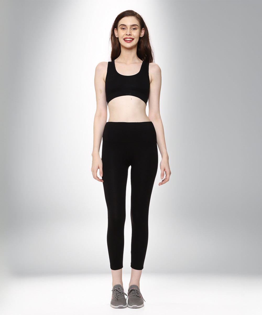 Naturefab Women's Bamboo Coórds Set Black-1