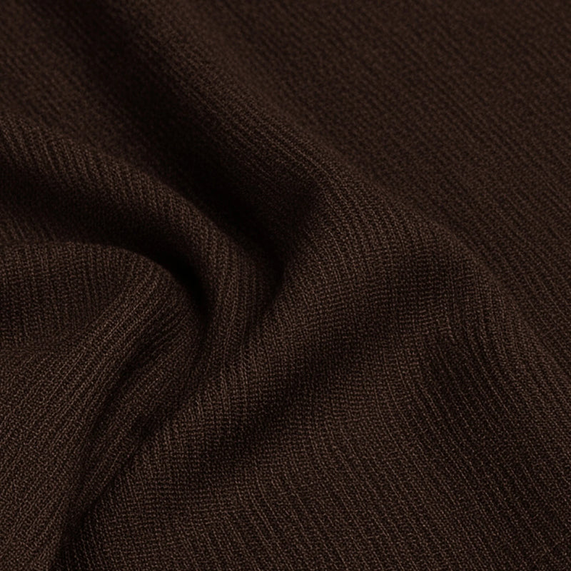 Chenille Solid Brown Sofa Cover-5