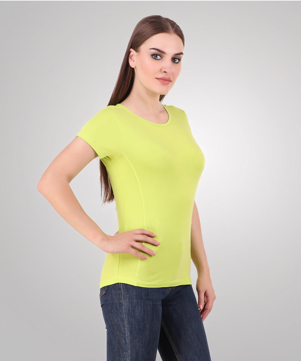Naturefab Women's Organic Bamboo Tshirt Lemon-3