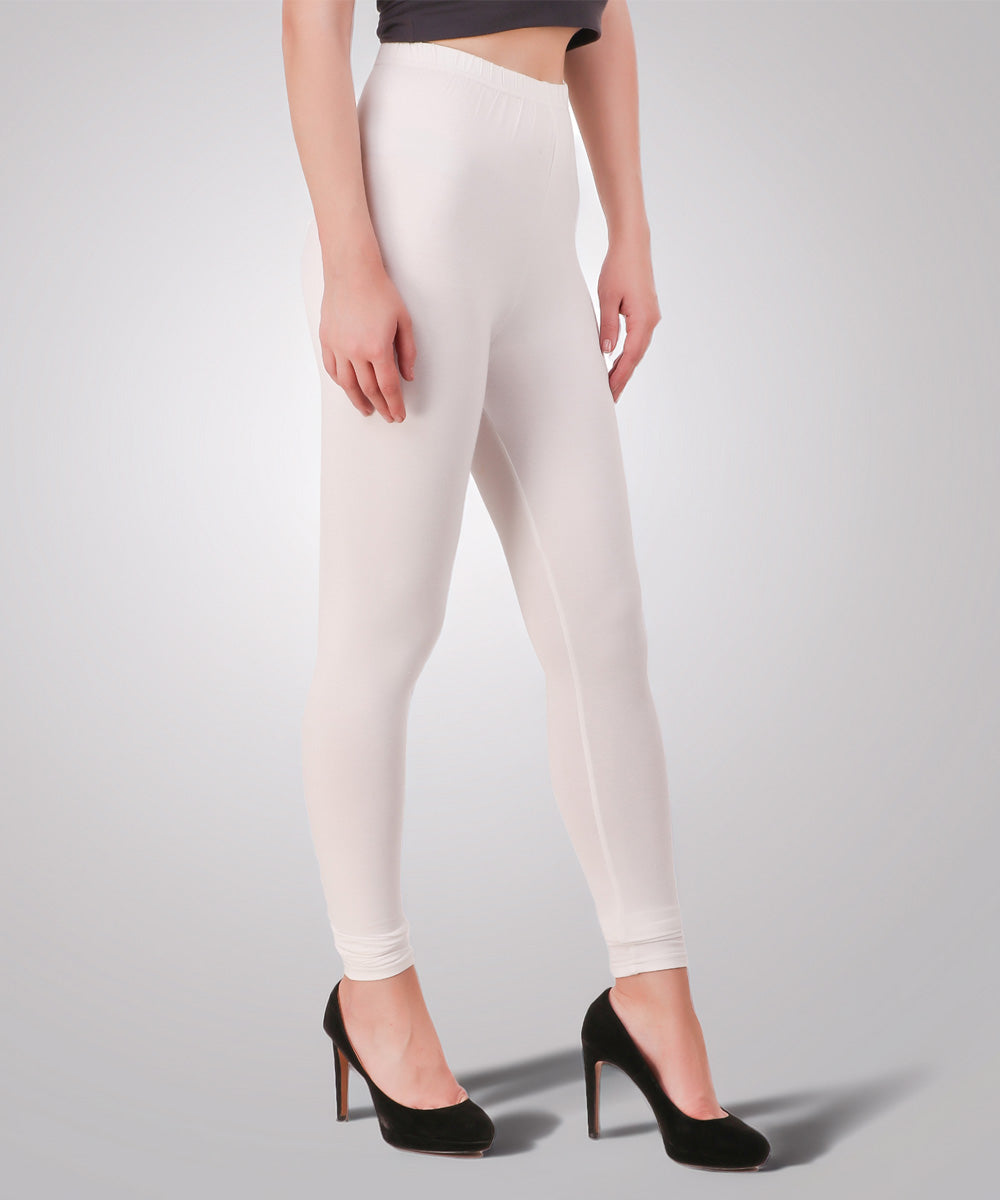 Naturefab Women's Organic Bamboo Legging White-4