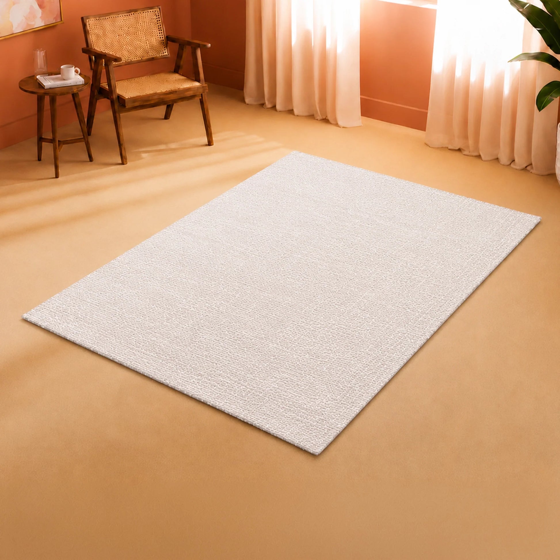 Tessitura Chromatic - Herringbone Cotton Rug (White)-6
