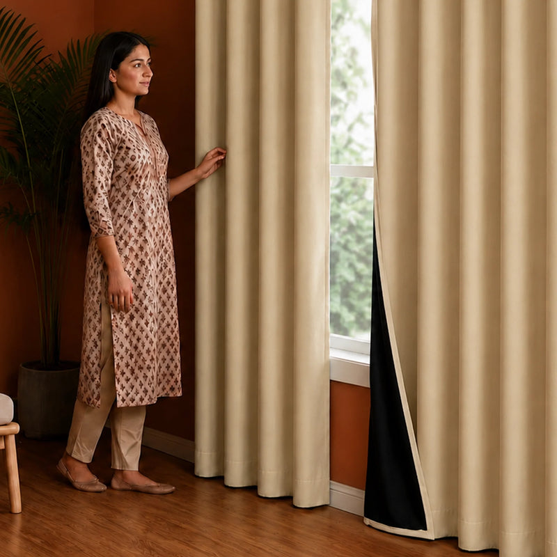Fort Essential - Black Backing Blackout Curtain-5