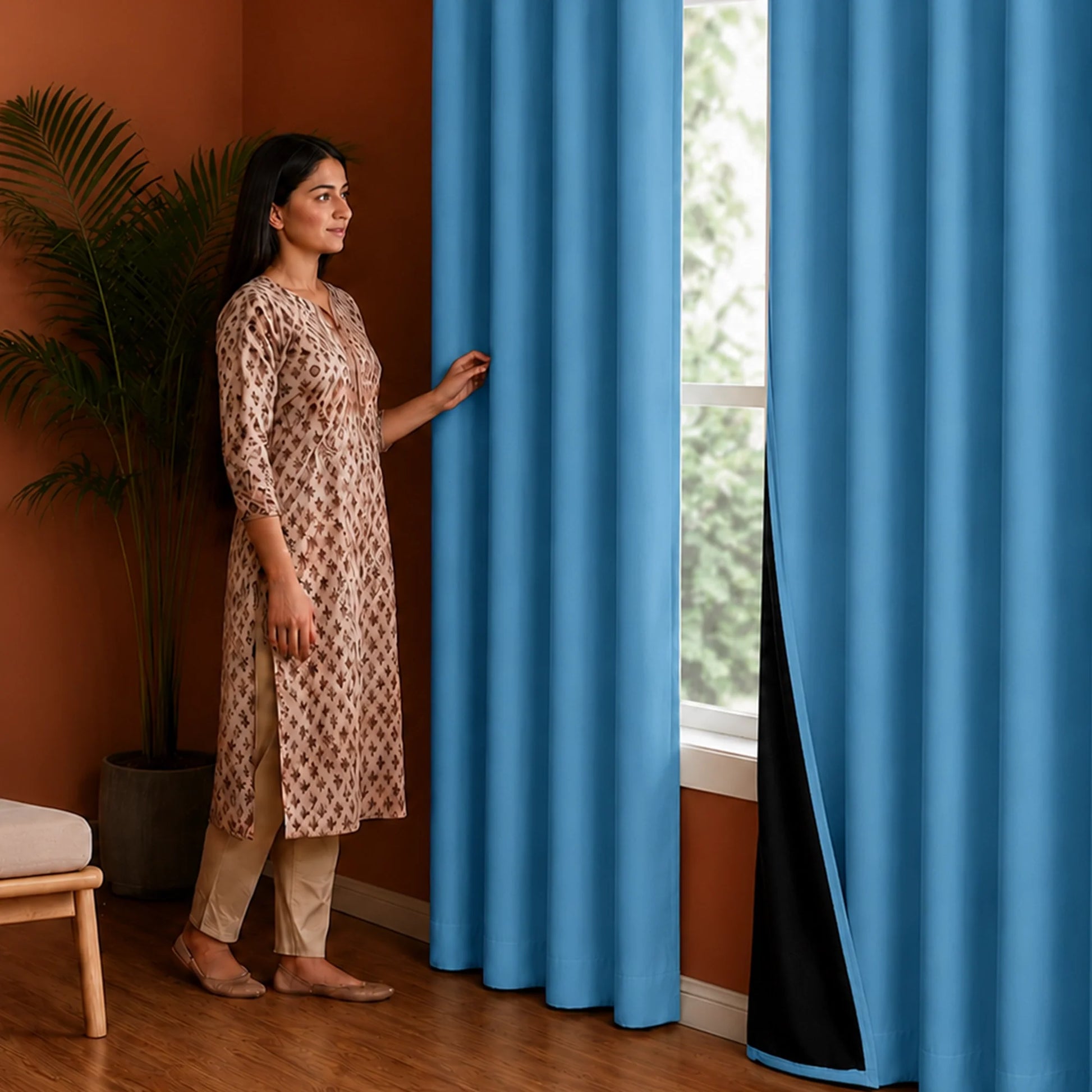 Fort Essential - Black Backing Blackout Curtain-5