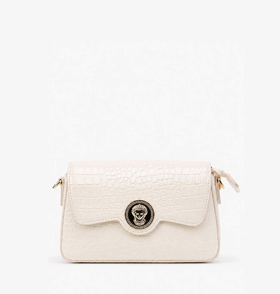 Culge Chicago "The Michigan Ave" Croc Baguette – Alabaster Gold-1